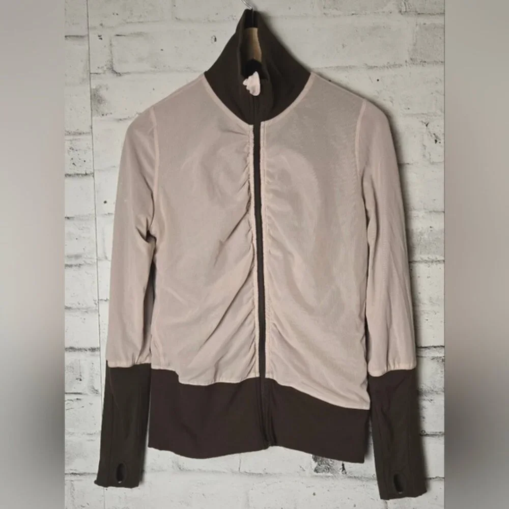 Lululemon Global Brown Zip Jacket Women’s Athleisure Activewear - Reversible - Picture 2 of 7